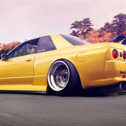 Nissan-Skyline-R32-Squatted