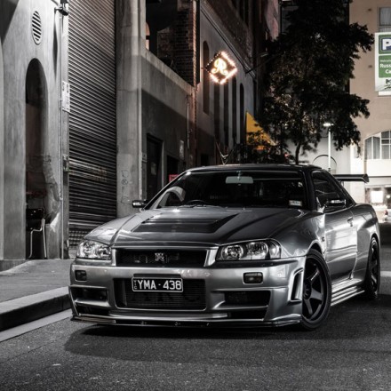 Nissan-Skyline-R34-Stance-Nation-Silver-Front